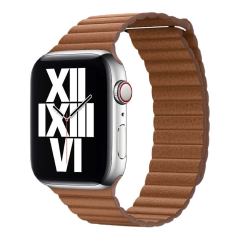 Кожаный ремешок Leather Loop на Apple Watch 38/40/41mm Saddle brown Кожаный ремешок Leather Loop на Apple Watch 38/40/41mm Saddle brown